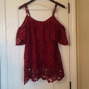 Cold shoulder tank top